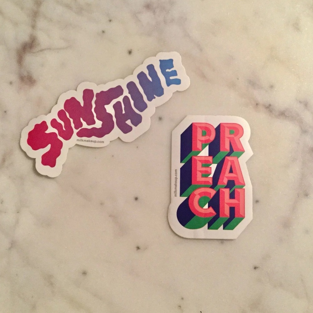 set of 2 milk makeup stickers